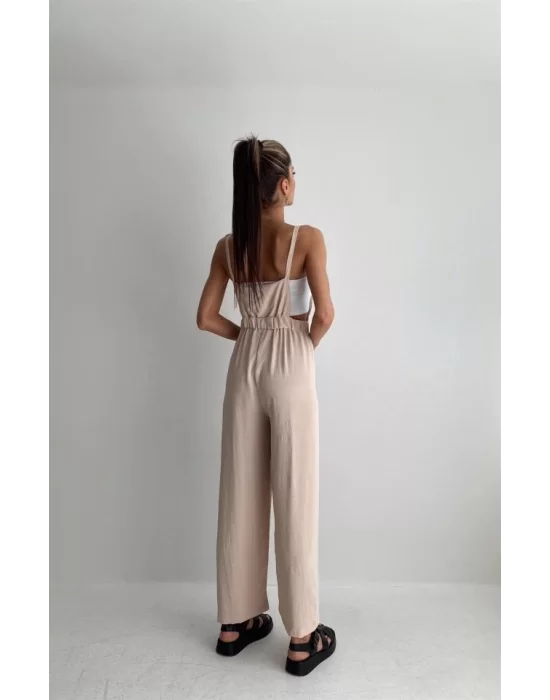 7023 Askılı Bahçıvan Tulum - Bej