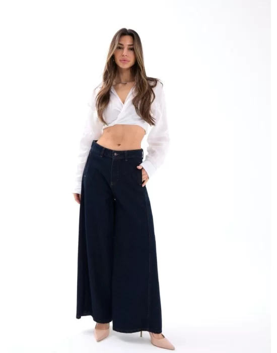 7437 KOT PANTOLON-MAVİ