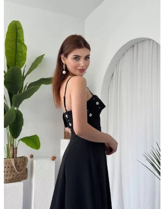 Acco Taş Detaylı Elbise