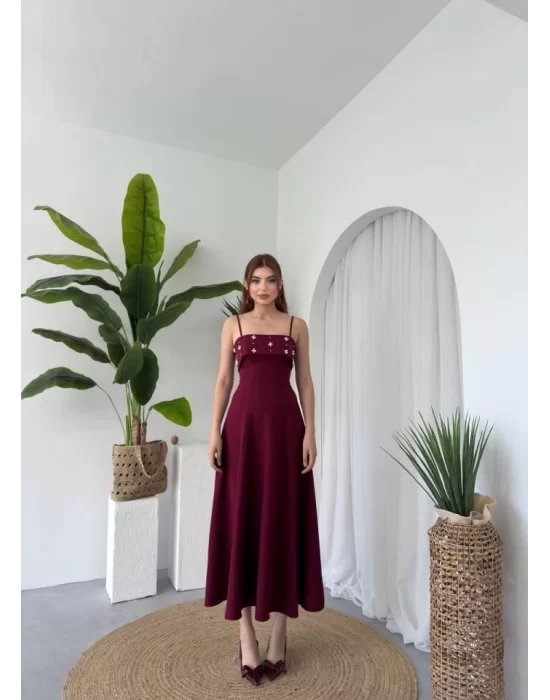 Acco Taş Detaylı Elbise