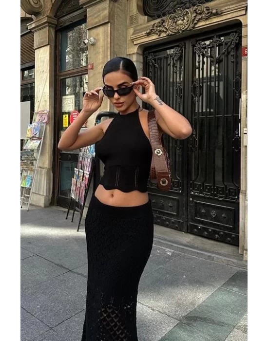 Adela Kroşe Etek Takım 9504-01