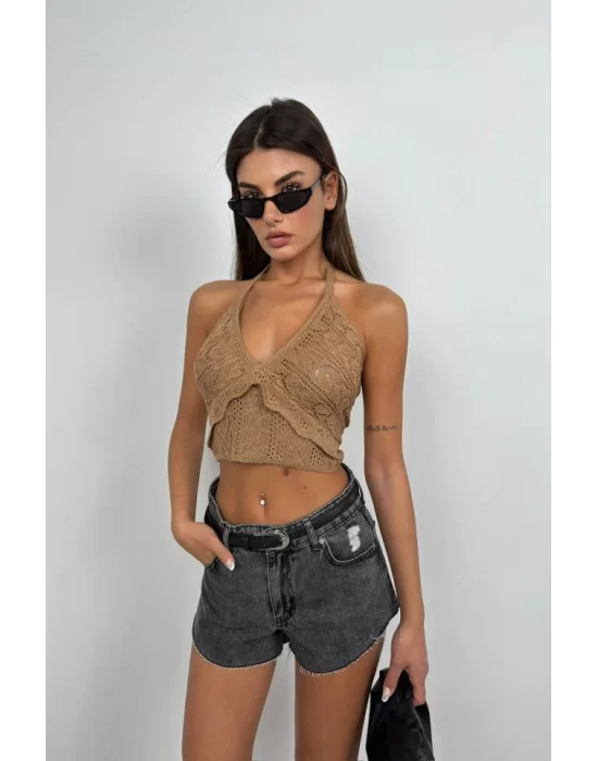 Ajurlu Crop Büstiyer