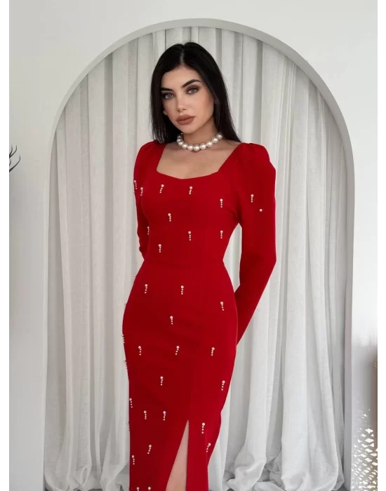 Akit İnci Detaylı Elbise