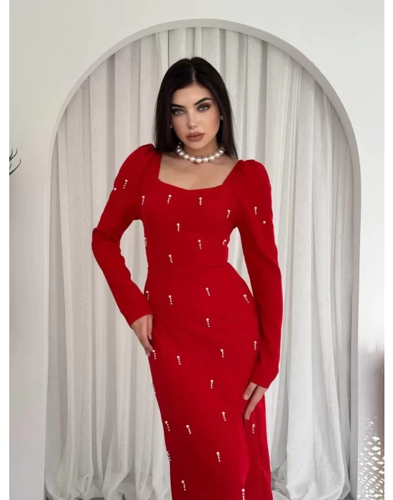 Akit İnci Detaylı Elbise