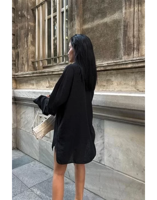 Alina Kol Cut Out Keten Gömlek 3252-08