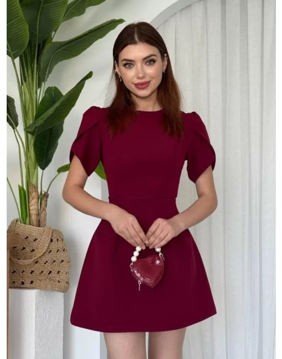 Alka İncili Fiyonk Detay Elbise
