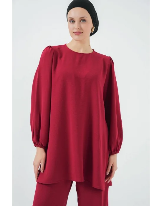 Ayrobin Tunik Pantolon Alt Üst Takım 6712 - Bordo