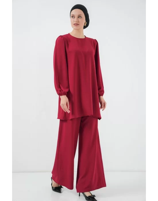 Ayrobin Tunik Pantolon Alt Üst Takım 6712 - Bordo
