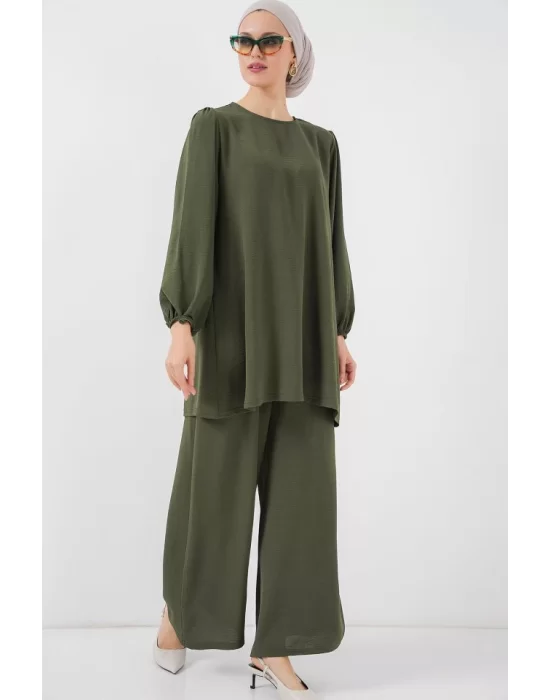 Ayrobin Tunik Pantolon Alt Üst Takım 6712 - Haki