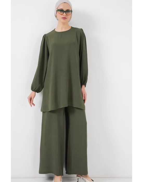 Ayrobin Tunik Pantolon Alt Üst Takım 6712 - Haki