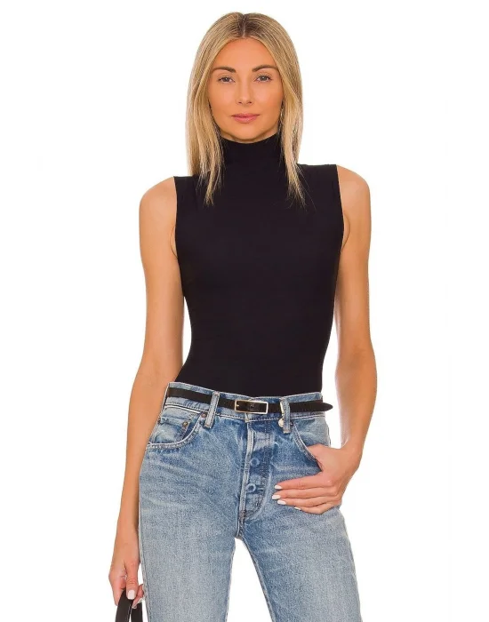 Balıkçı Yaka Ipek Jarse Bodysuit