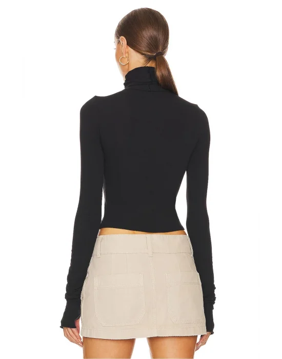 Balıkçı Yaka Parmak Geçmeli Bluz