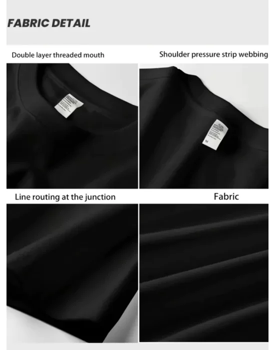 Baskılı Oversize Bisiklet Yaka T-shirt - Siyah