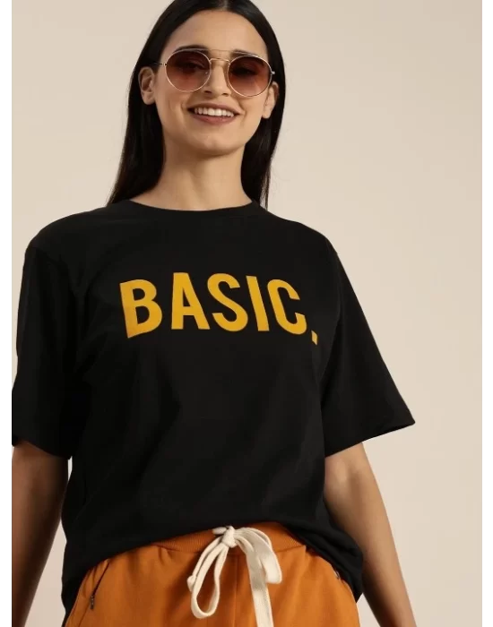 Baskılı T-shirt - Siyah
