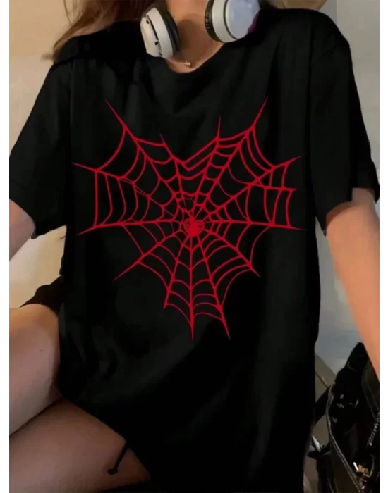 Baskılı T-shirt - Siyah