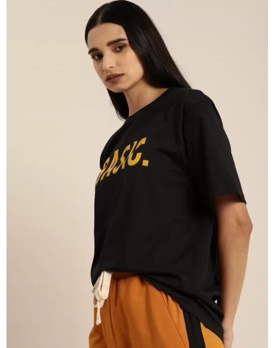 Baskılı T-shirt - Siyah