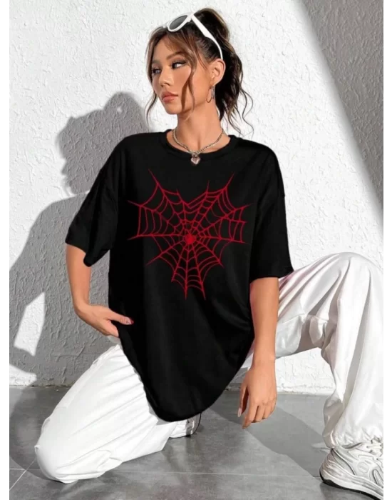 Baskılı T-shirt - Siyah
