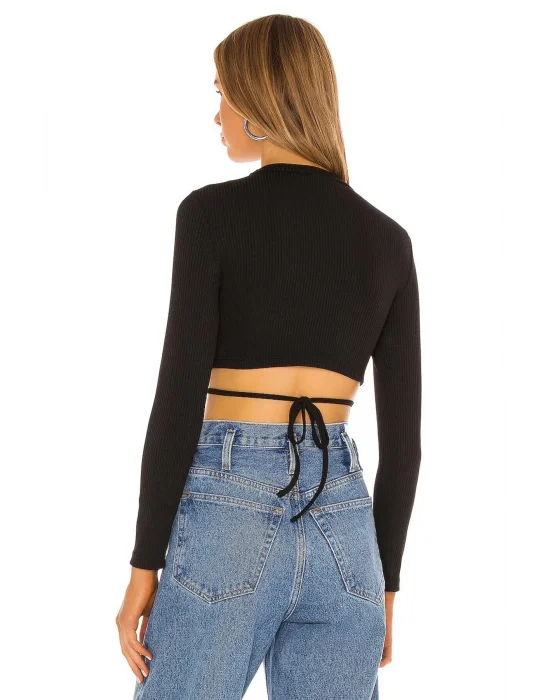 Belden Bağlamalı Crop Top