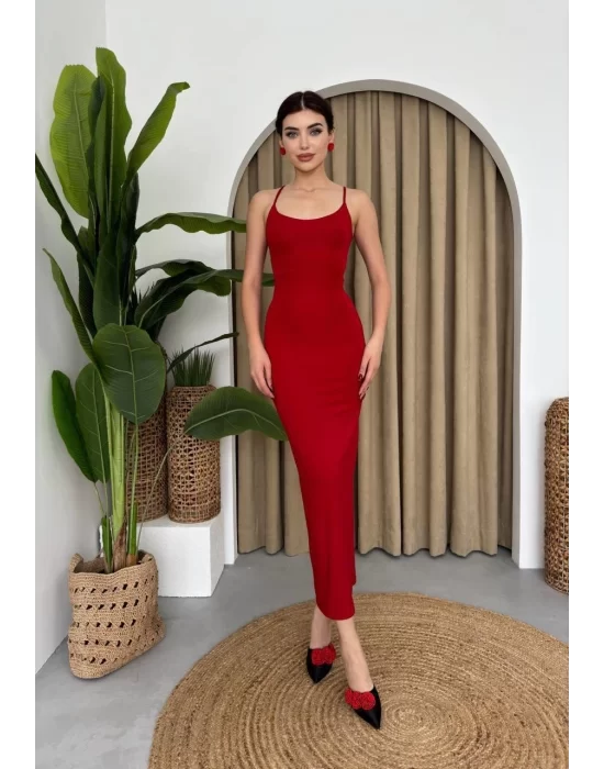 Blear Sırt Bağlamalı Elbise