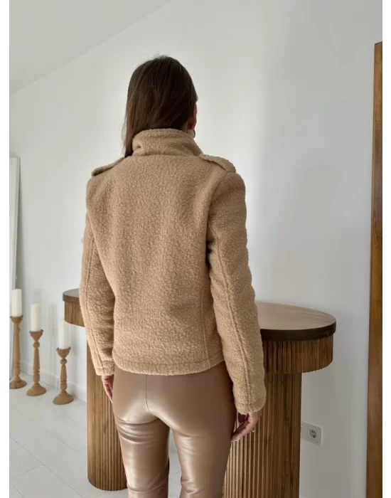 Camel Cepli Yumoş Ceket
