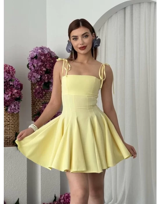 Clara Askılı Mini Elbise