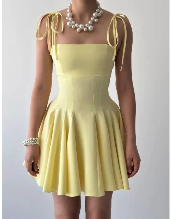 Clara Askılı Mini Elbise