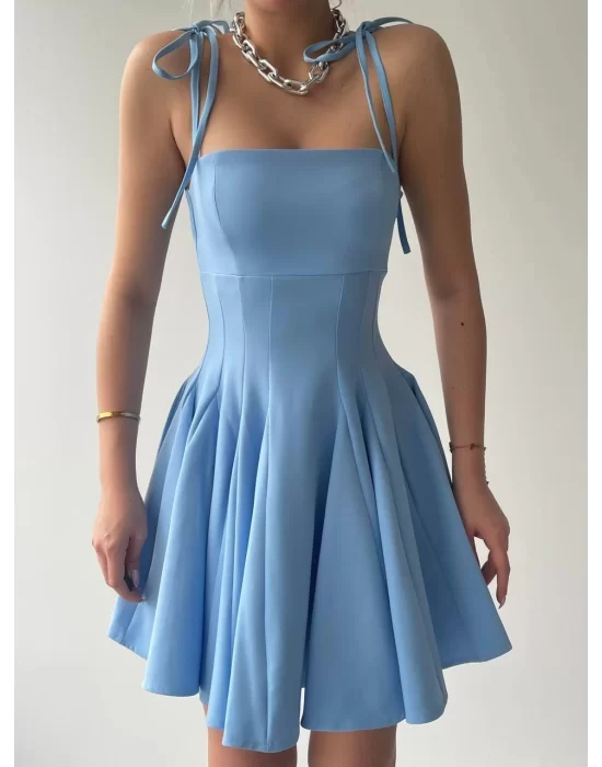 Clara Askılı Mini Elbise