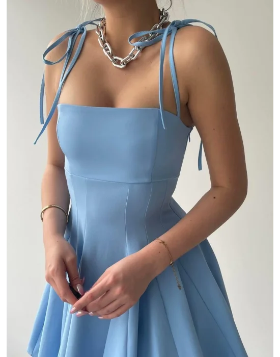 Clara Askılı Mini Elbise