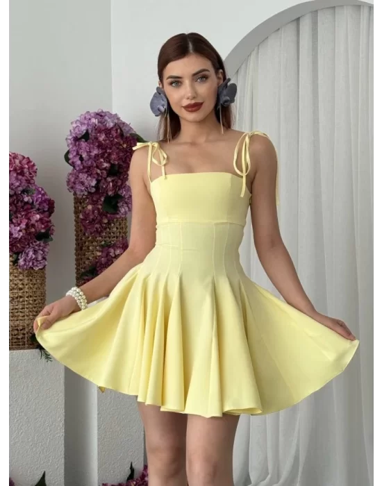 Clara Askılı Mini Elbise