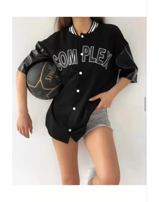 Complex Kolej Oversize T-shirt - Siyah