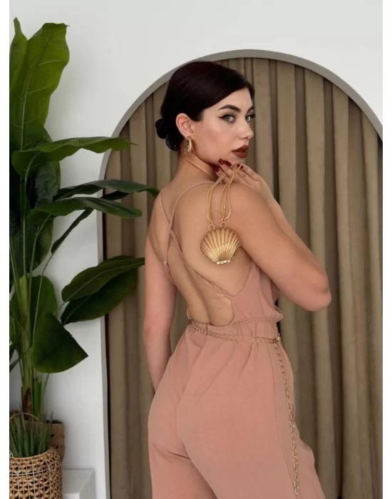 Darcy Sırt Dekolteli Tulum