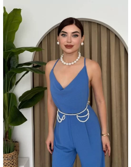 Darcy Sırt Dekolteli Tulum