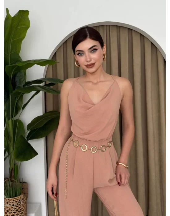 Darcy Sırt Dekolteli Tulum