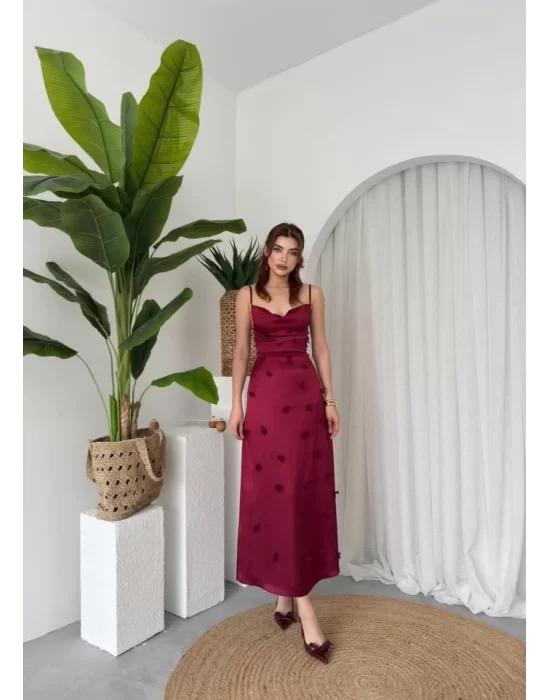 Dora Çiçek Detaylı Elbise