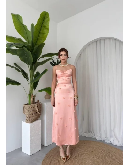 Dora Çiçek Detaylı Elbise