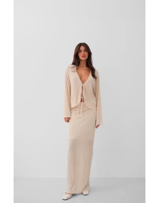 Düşük Bel Maxi Boy Etek
