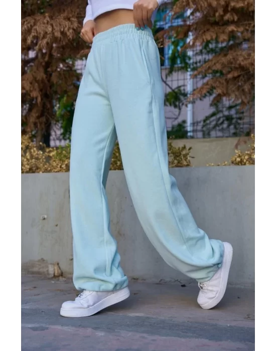 Düz Lastikli Eşofman - Mint Yeşili