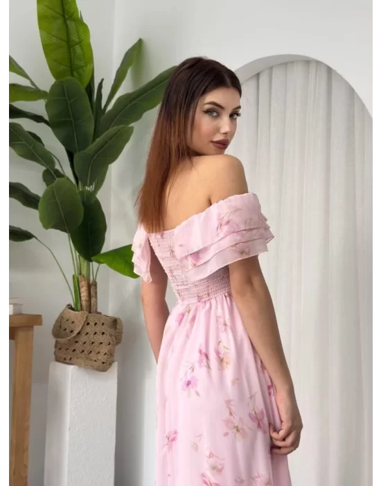 Elmi Çiçek Detaylı Elbise