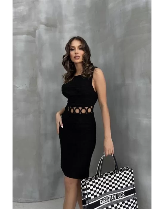 Estelya Cut Out Mini Elbise 2571-01