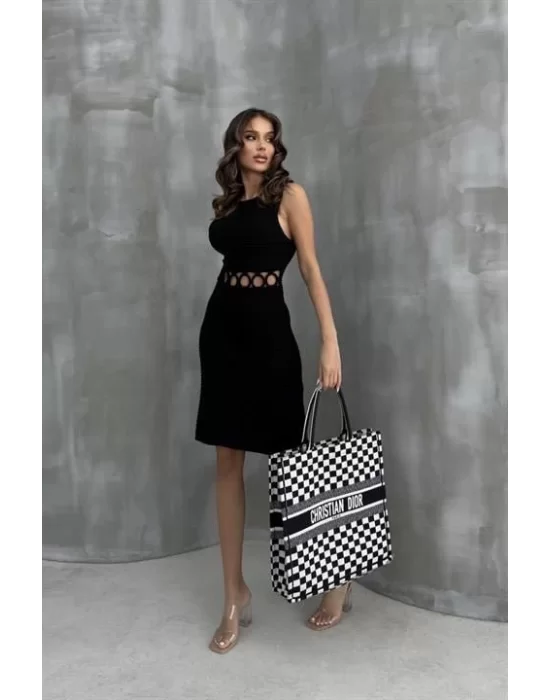 Estelya Cut Out Mini Elbise 2571-01