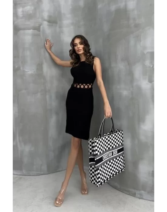 Estelya Cut Out Mini Elbise 2571-01