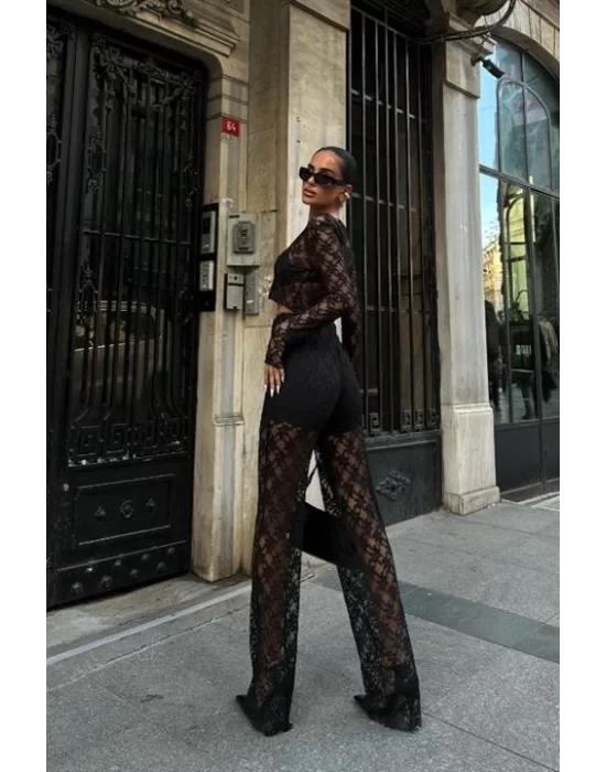 Evelyne Crop Dantelli Takım 9751-08