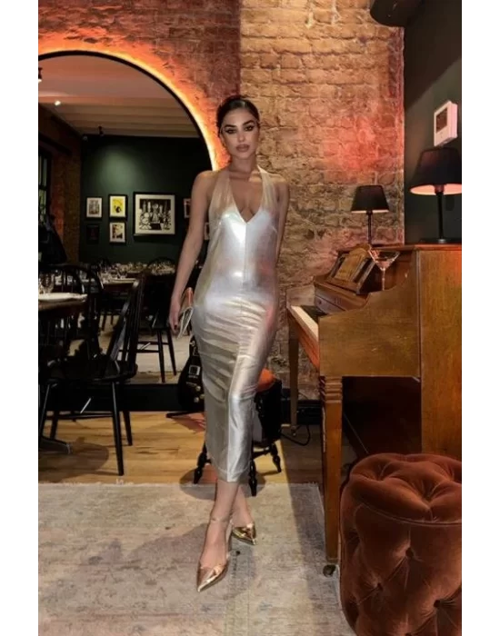 Felicia Sırt Dekolteli Elbise 2583-08