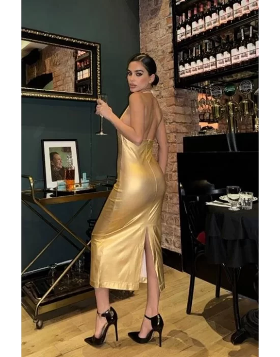 Felicia Sırt Dekolteli Elbise 2583-08