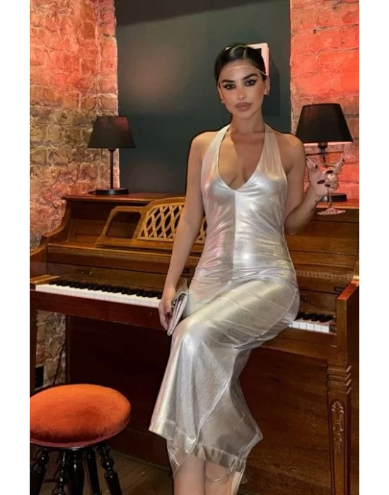 Felicia Sırt Dekolteli Elbise 2583-08