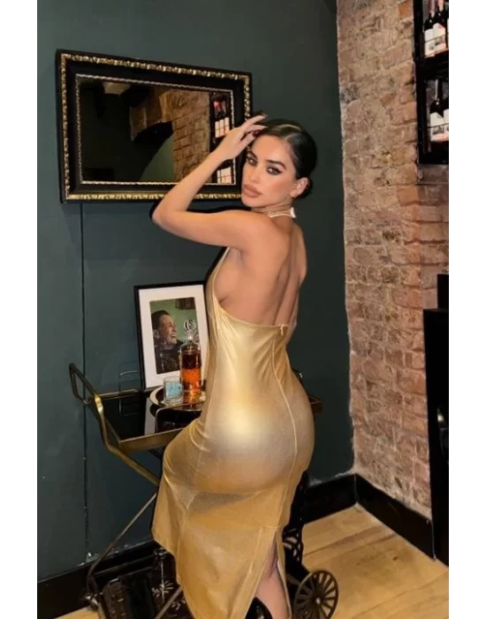 Felicia Sırt Dekolteli Elbise 2583-08