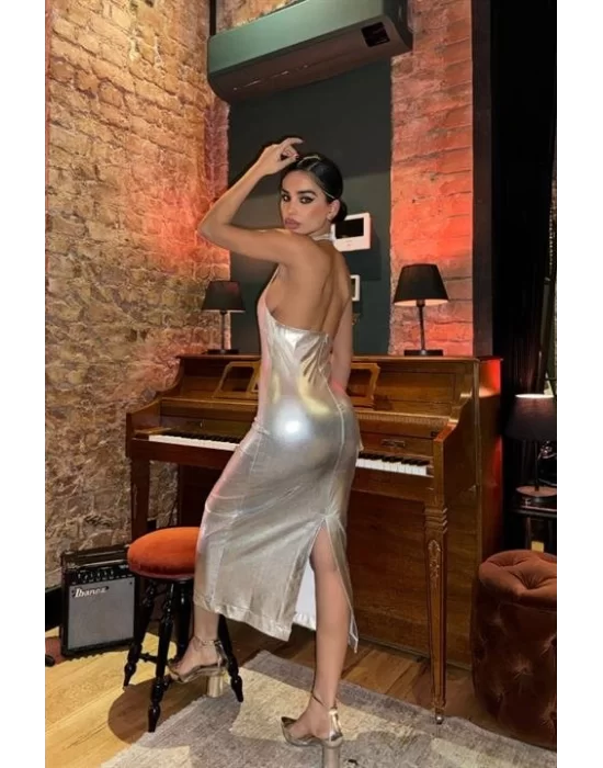 Felicia Sırt Dekolteli Elbise 2583-08