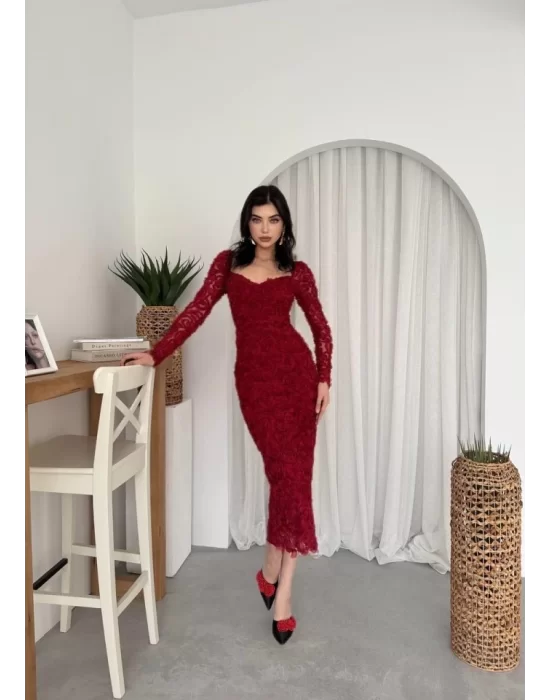 Folers Çiçek Desenli Elbise