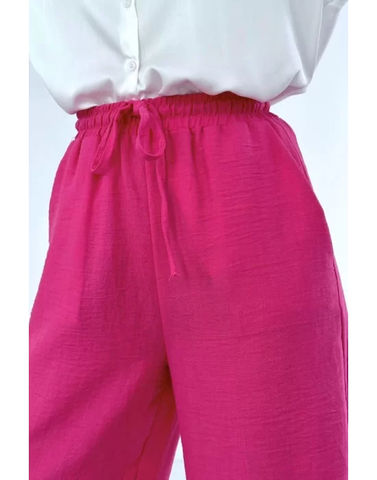 Bej Keten Pantolon