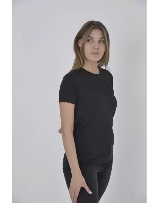 Gögüs Fileli Slim Fit T-shirt - Siyah